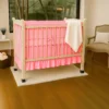 Bumper para cuna rosado con boleros Casa LiLe
