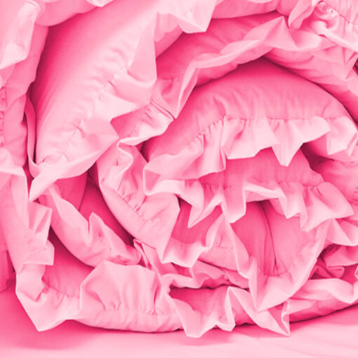 Bumper para cuna rosado con boleros