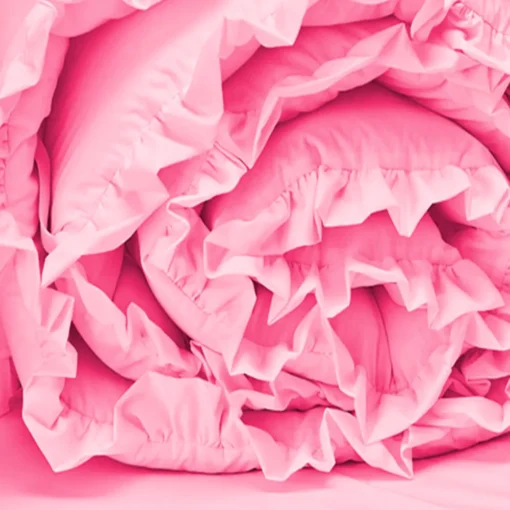 Bumper para cuna rosado con boleros Casa LiLe