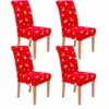 Protector de silla para comedor de Navidad Dise o Renos Rojos Casa LiLe