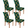 Protector de silla para comedor de Navidad Dise o Verde Galletas Casa LiLe