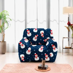 Protector de sof premium Navidad Azul un (1) puesto Casa LiLe