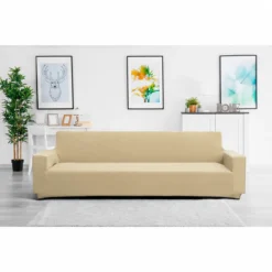 Protector de sof beige premium cuatro (4) puestos ajustable Casa LiLe