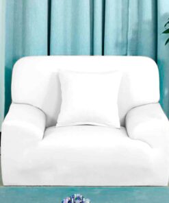 Protector de sofá premium blanco un (1) puesto
