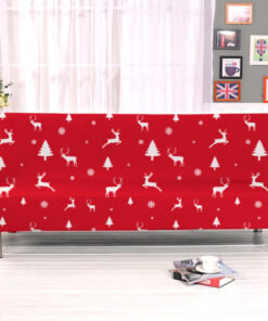 Protector de Sofá Cama Rojo Navidad Premium