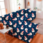 Protector de sofá premium azul navidad L izquierdo
