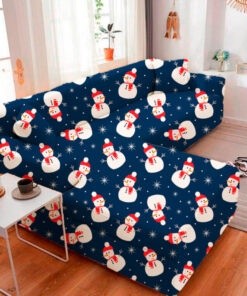 Protector de sofá premium azul navidad L izquierdo