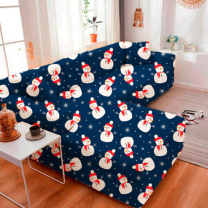 Protector de sofá premium azul navidad L izquierdo