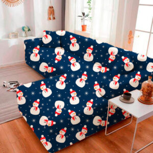 Protector de sofá premium azul navidad derecho