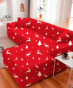 Protector de Sofá Premium Rojo Navidad Derecho