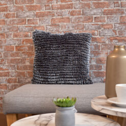 Alternative view of Cojín Decorativo Teddy Plomo