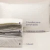 Juego de Duvet Jacquard Geometrico Beige Casa LiLe