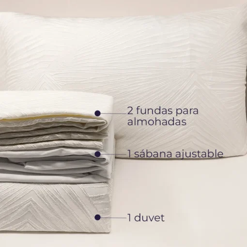 Juego de Duvet Jacquard Geometrico Beige Casa LiLe