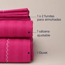 Juego de duvet premium fucsia Tipo B (Con Imperfecciones) Casa LiLe