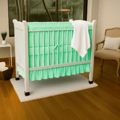 Alternative view of Bumper para cuna con boleros verde