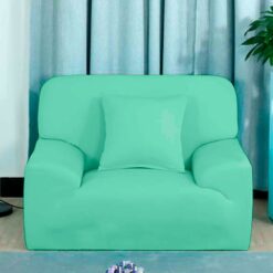 Protector de sofá premium verde menta un (1) puesto
