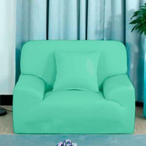Protector de sofá premium verde menta un (1) puesto