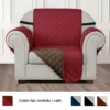 Protector de sof vinotinto/caf doble faz un (1) puesto Casa LiLe